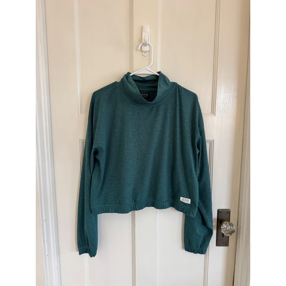 Peloton Dreamblend teal funnel neck pullover size medium